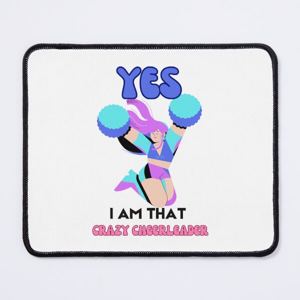 Item preview, Cool Cheerleading Purple Pink Blue Yes I Am That Crazy Cheerleader designed and sold by julyperson.