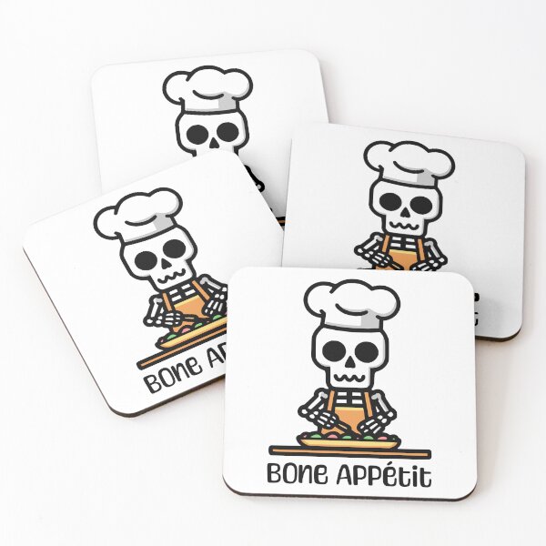 Item preview, Bone Appetit! Cute Skeleton Cooking designed and sold by PMCreative.