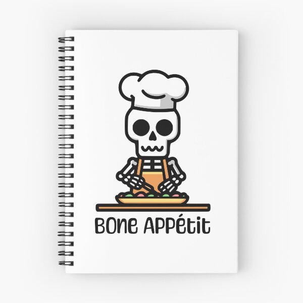 Item preview, Bone Appetit! Cute Skeleton Cooking designed and sold by PMCreative.