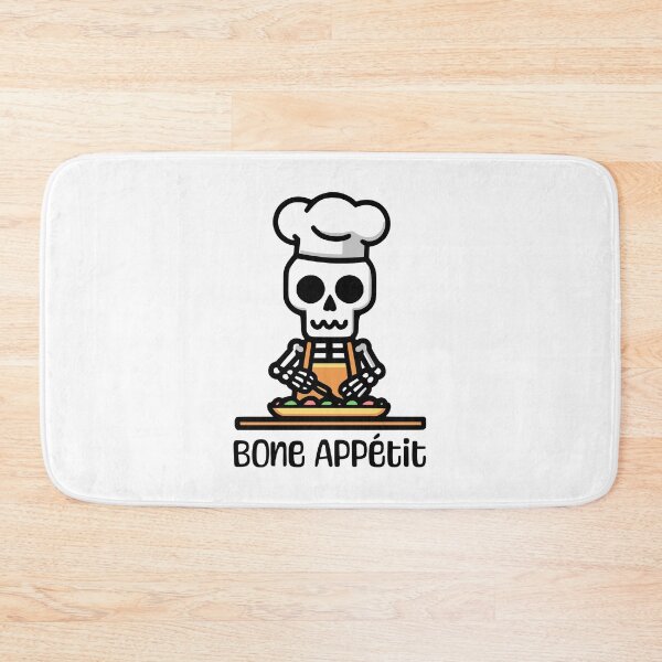 Item preview, Bone Appetit! Cute Skeleton Cooking designed and sold by PMCreative.