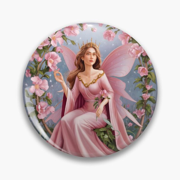 Item preview,  illustration of a fairy queen with pink flowers designed and sold by OneLastWish.