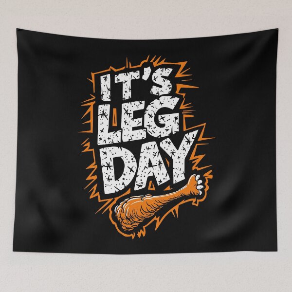 Item preview, It's Leg Day Funny Turkey Thanksgiving designed and sold by Quirky Shirts.