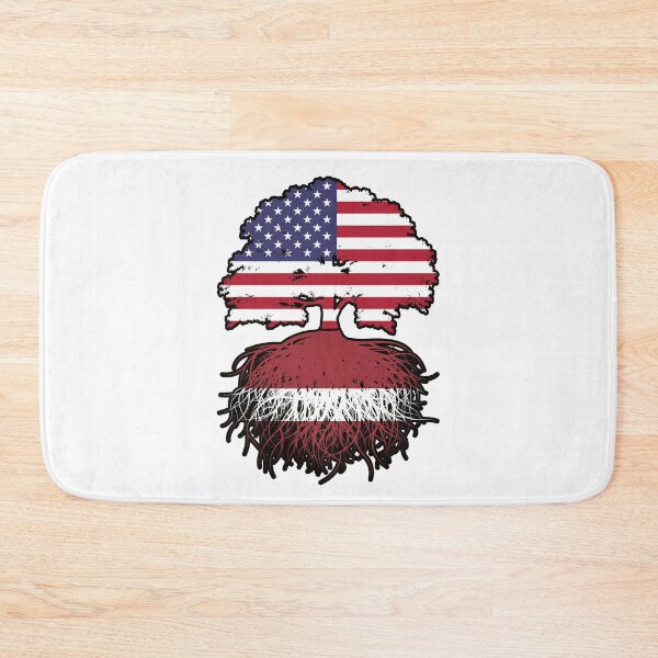 Item preview, Latvia Latvian American USA United States America Tree Roots Flag designed and sold by FlagX.