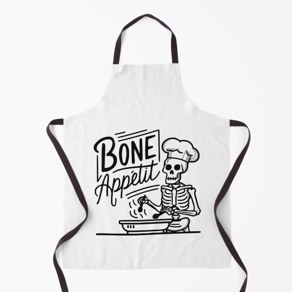 Item preview, Bone Appetit! Funny Skeleton Cooking designed and sold by PMCreative.