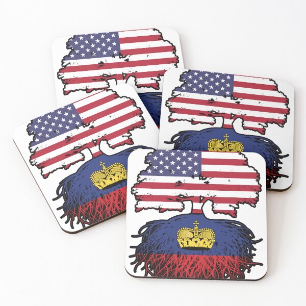 Item preview, Liechtenstein Liechtensteiner American USA United States America Tree Roots Flag designed and sold by FlagX.
