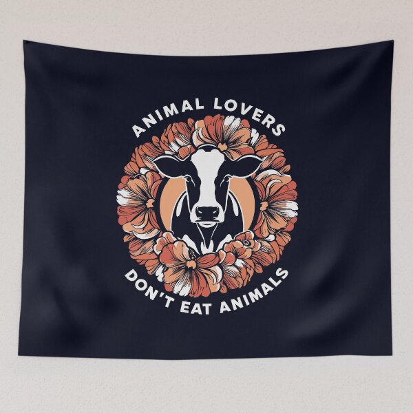 Item preview, Animal Lovers Don't Eat Animals - Cute Cow Vegan Kindness designed and sold by GreenSlate.