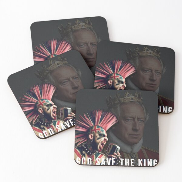 Item preview, GOD SAVE THE KING PUNKS NOT DEAD ENGLAND designed and sold by AiPoliviosArt.