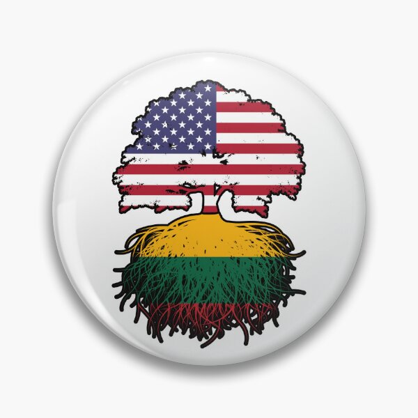 Item preview, Lithuania Lithuanian American USA United States America Tree Roots Flag designed and sold by FlagX.