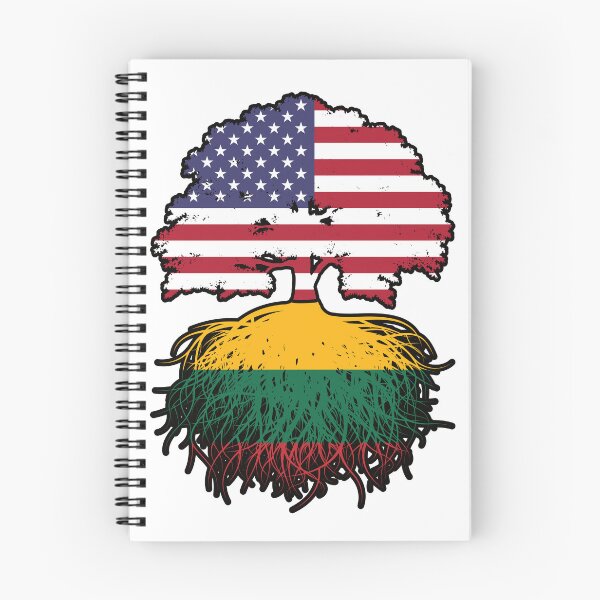 Item preview, Lithuania Lithuanian American USA United States America Tree Roots Flag designed and sold by FlagX.