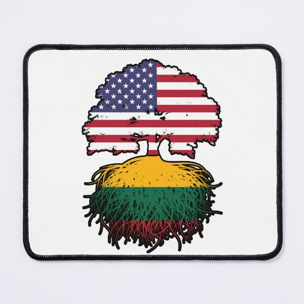 Item preview, Lithuania Lithuanian American USA United States America Tree Roots Flag designed and sold by FlagX.