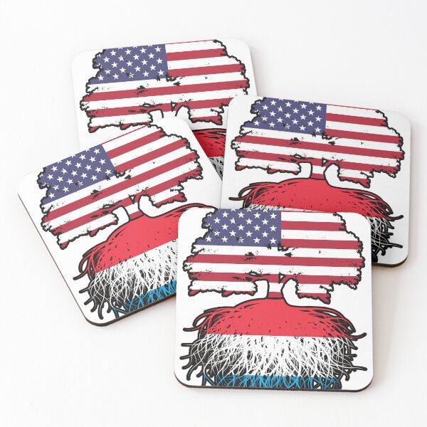 Item preview, Luxembourg Luxembourgian American USA United States America Tree Roots Flag designed and sold by FlagX.
