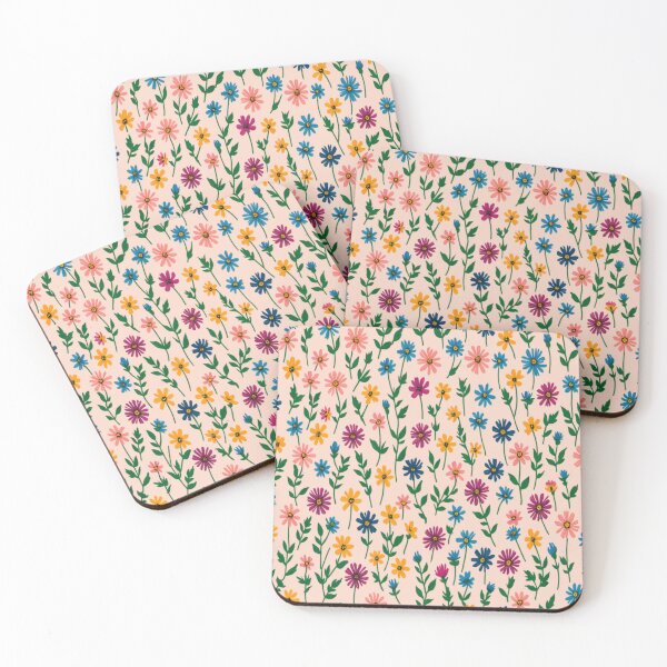 Item preview, Retro Ditsy Calico Flower Pattern designed and sold by noisyduck.