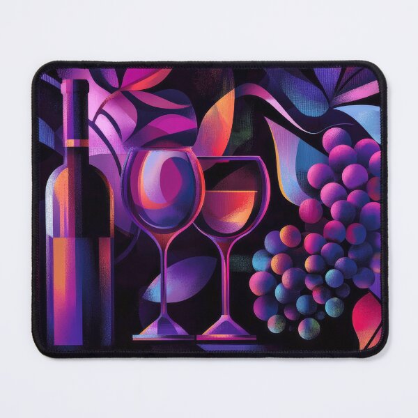 Item preview, An Abstract Collage of Wine Bottles, Glasses, and Grapes designed and sold by MargaretWiktor.