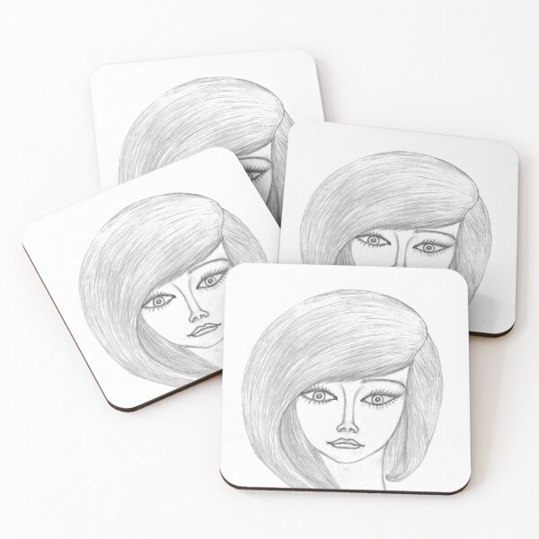 Item preview, Pretty girl pencil art  designed and sold by McFleur's Lens.