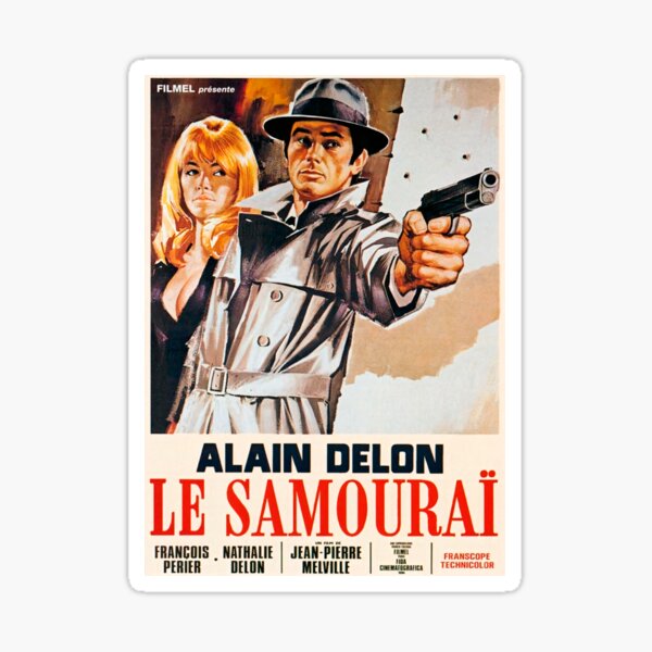 Item preview, ALAIN DELON STICKER Le Samouraï 1967 Samurai Gangster Movie Film designed and sold by edcristian2.