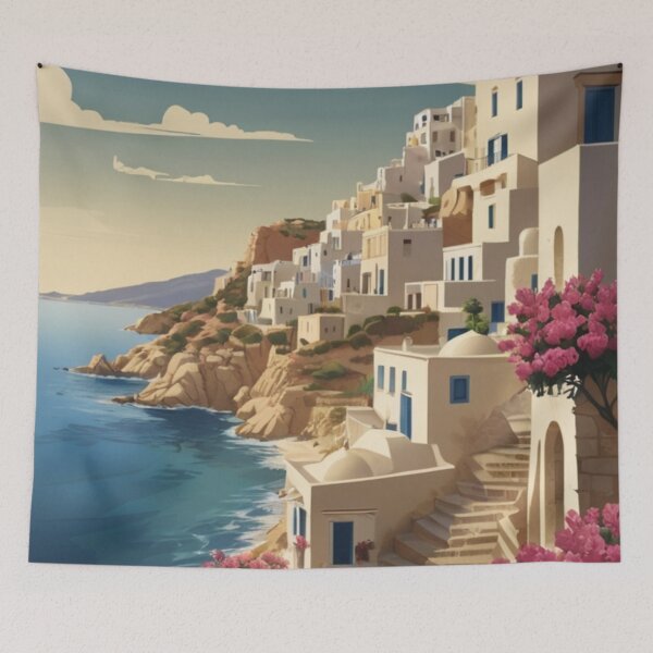 Item preview, 030 Vintage Naxos, Greece Poster Design designed and sold by Alexis Art Collection.