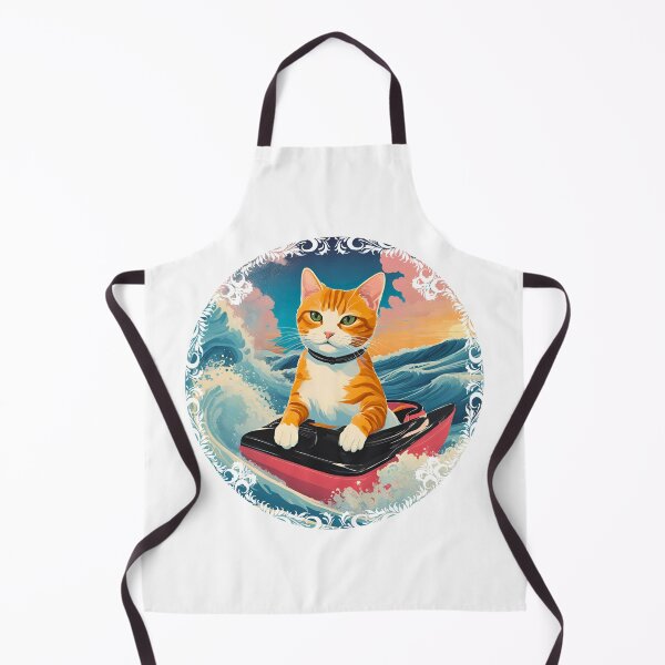 Item preview, surf rider cute Cat designed and sold by Modern-Tropical.