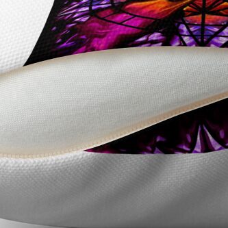 Alternate view of Stained Glass Chaos IV Throw Pillow