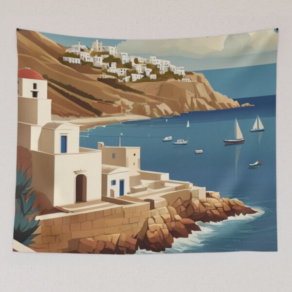 Item preview, 031 Vintage Naxos, Greece Poster Design designed and sold by Alexis Art Collection.