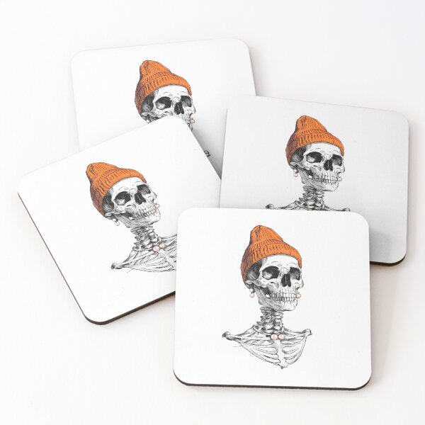 Item preview, Skull with pearl earings_vintage graphic designed and sold by FORPOTATOPARTY.