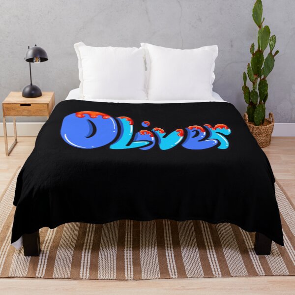 Item preview, Oliver name in blue with red drips Top 10 best personalized gifts boys and men  personalised Graffiti name Oliver designed and sold by Artonmytee.