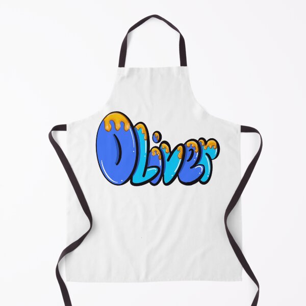 Item preview, Oliver name in blue with yellow drips Top 10 best personalized gifts boys and men personalised Graffiti name Oliver designed and sold by Artonmytee.
