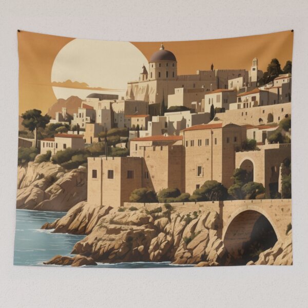 Item preview, 033 Vintage Rhodes, Greece Poster Design designed and sold by Alexis Art Collection.