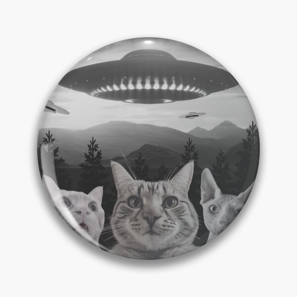 Item preview, Funny Invasion Meme Cat Selfie with UFOs Spaceship Design For Men Women Kids T-Shirt! designed and sold by Viran-Designs.