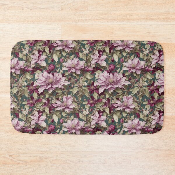 Item preview, Pink Clematis Floral Pattern designed and sold by FlowerMeFlorals.