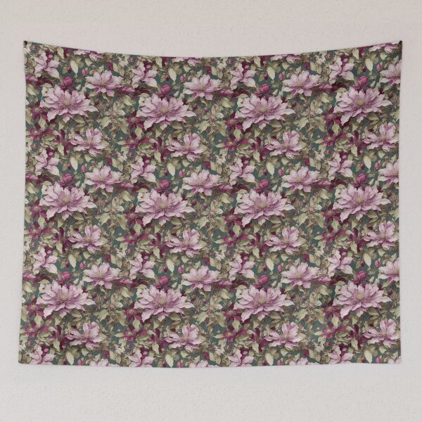 Item preview, Pink Clematis Floral Pattern designed and sold by FlowerMeFlorals.