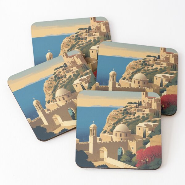 Item preview, 034 Vintage Rhodes, Greece Poster Design designed and sold by Alexis Art Collection.
