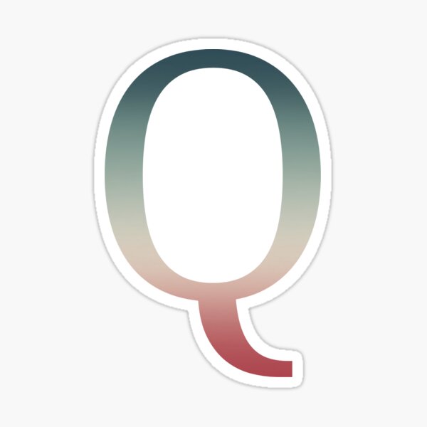 Item preview, Q initial strawberry colored sticker designed and sold by AmyJStickers.
