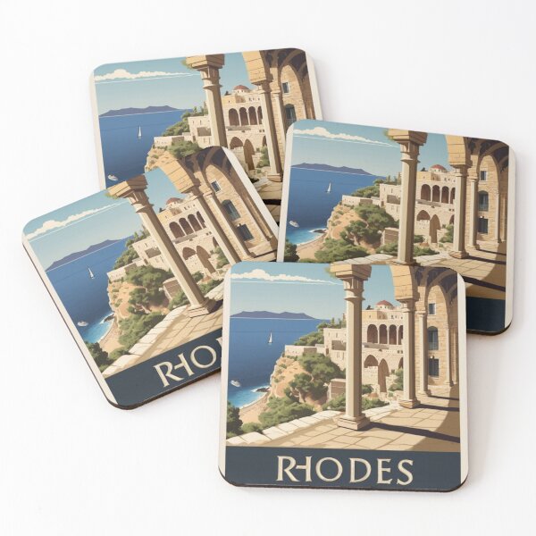 Item preview, 035 Vintage Rhodes, Greece Poster Design designed and sold by Alexis Art Collection.