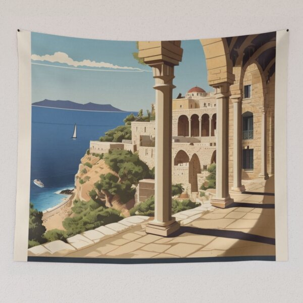 Item preview, 035 Vintage Rhodes, Greece Poster Design designed and sold by Alexis Art Collection.