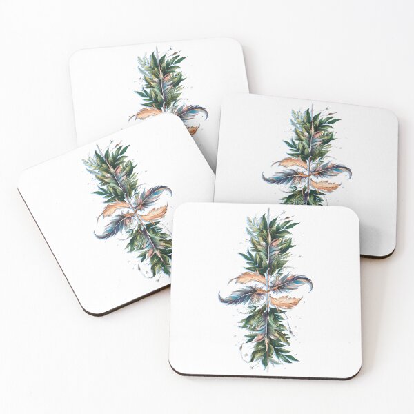 Item preview, Leaves and feathers_vintage graphic designed and sold by FORPOTATOPARTY.