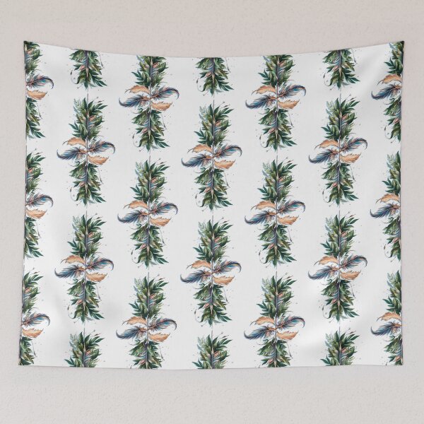 Item preview, Leaves and feathers_vintage graphic designed and sold by FORPOTATOPARTY.