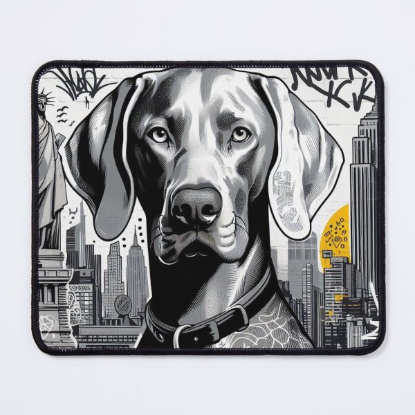 Artikelvorschau, Urbanes Weimaraner-Graffiti in kräftigen Farben - Design Nr. 123 entworfen und verkauft von WeimTrails.