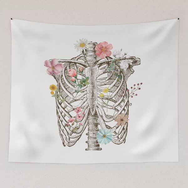 Item preview, Skeleton And Flowers Vintage Botanical Vintage Romantic designed and sold by MarcelooArt.