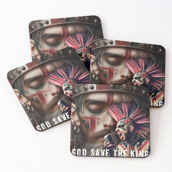 Item preview, GOD SAVE THE KING PUNKS NOT DEAD ENGLAND designed and sold by AiPoliviosArt.