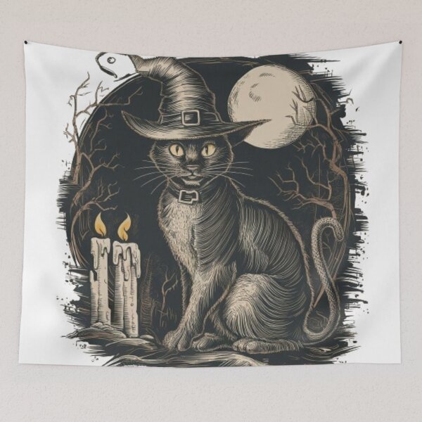 Item preview, Sorcerer cat performing witchcraft designed and sold by R-market.