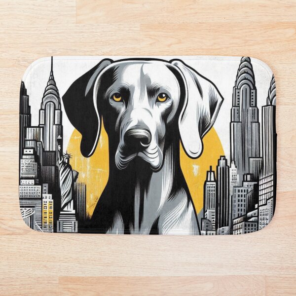 Item preview, Edgy Weimaraner Graffiti Art in Yellow - Design Nr 125 designed and sold by WeimTrails.