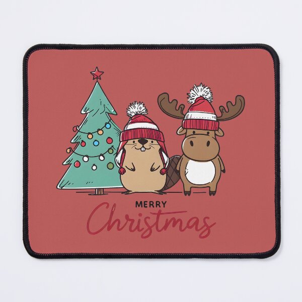 Item preview, Christmas Moose and Beaver Canadian Xmas  designed and sold by HowToCanadian.