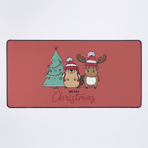 Item preview, Christmas Moose and Beaver Canadian Xmas designed and sold by HowToCanadian.