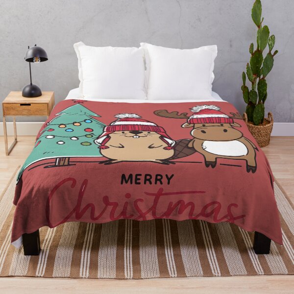 Item preview, Christmas Moose and Beaver Canadian Xmas designed and sold by HowToCanadian.