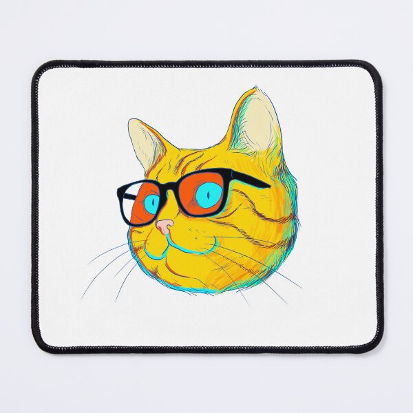 Item preview, Cat with glasses designed and sold by lucamendieta.