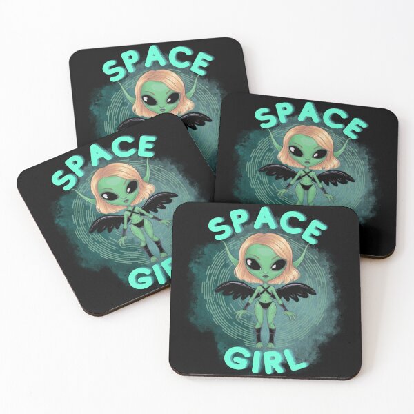 Item preview, Green alien girl in space designed and sold by MargoMalej.