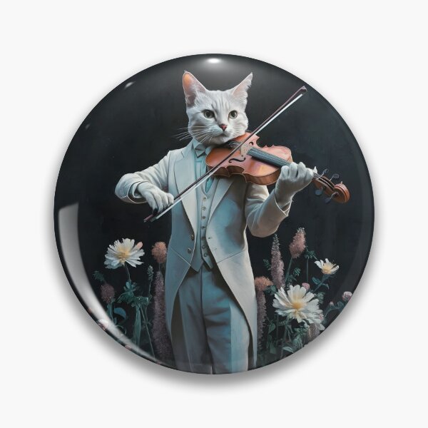 Aperçu de l'œuvre surréaliste d'un chat jouant du violon créée et vendue par OneLastWish.