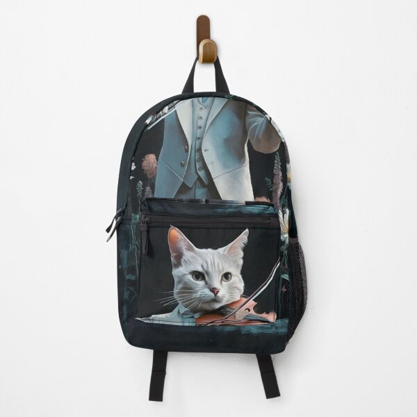 Item preview, surrealistic of a cat playing a violin designed and sold by OneLastWish.