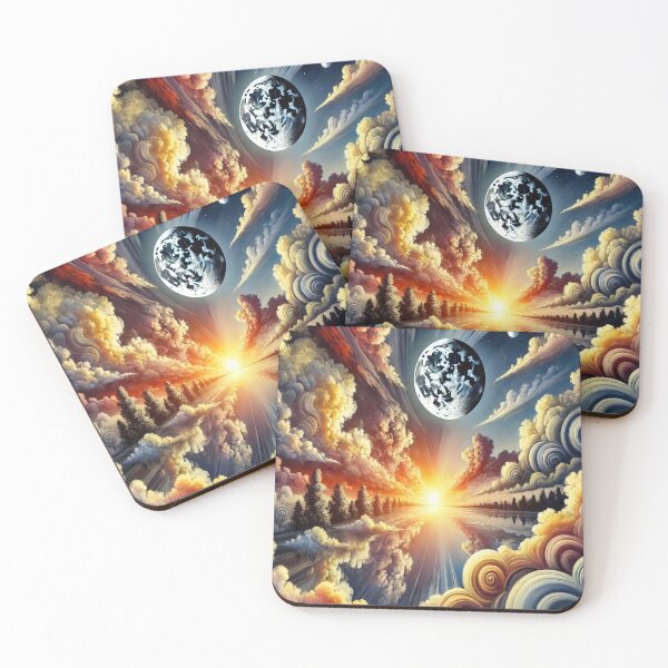 Item preview, Surreal Cosmic Sunset with Dreamlike Clouds	 designed and sold by yeesnhochu.