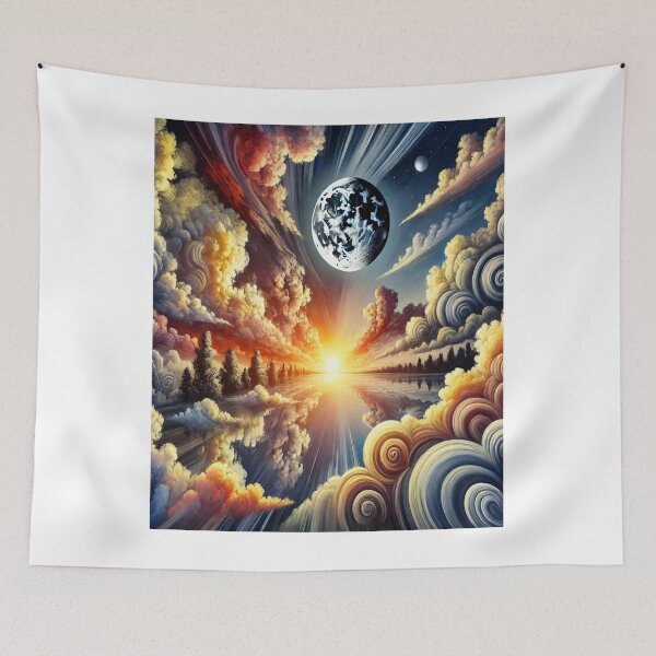 Item preview, Surreal Cosmic Sunset with Dreamlike Clouds	 designed and sold by yeesnhochu.